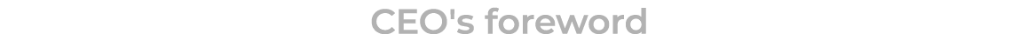 CEO's foreword