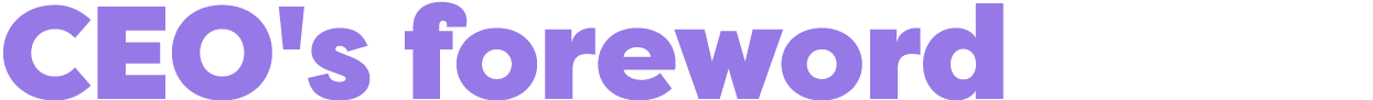 ﻿CEO's foreword
