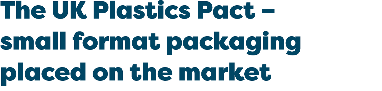 The UK Plastics Pact – small format packaging placed on the market