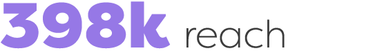398k reach