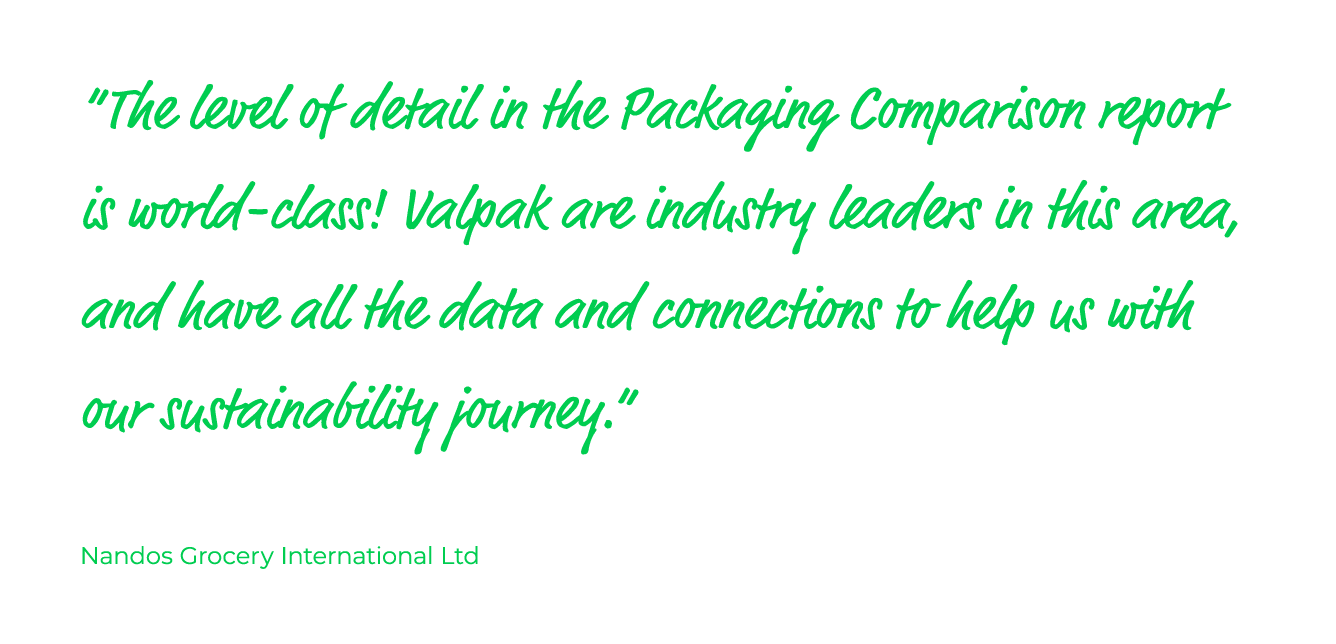 “The level of detail in the Packaging Comparison report is world class! Valpak are industry leaders in this area, and...