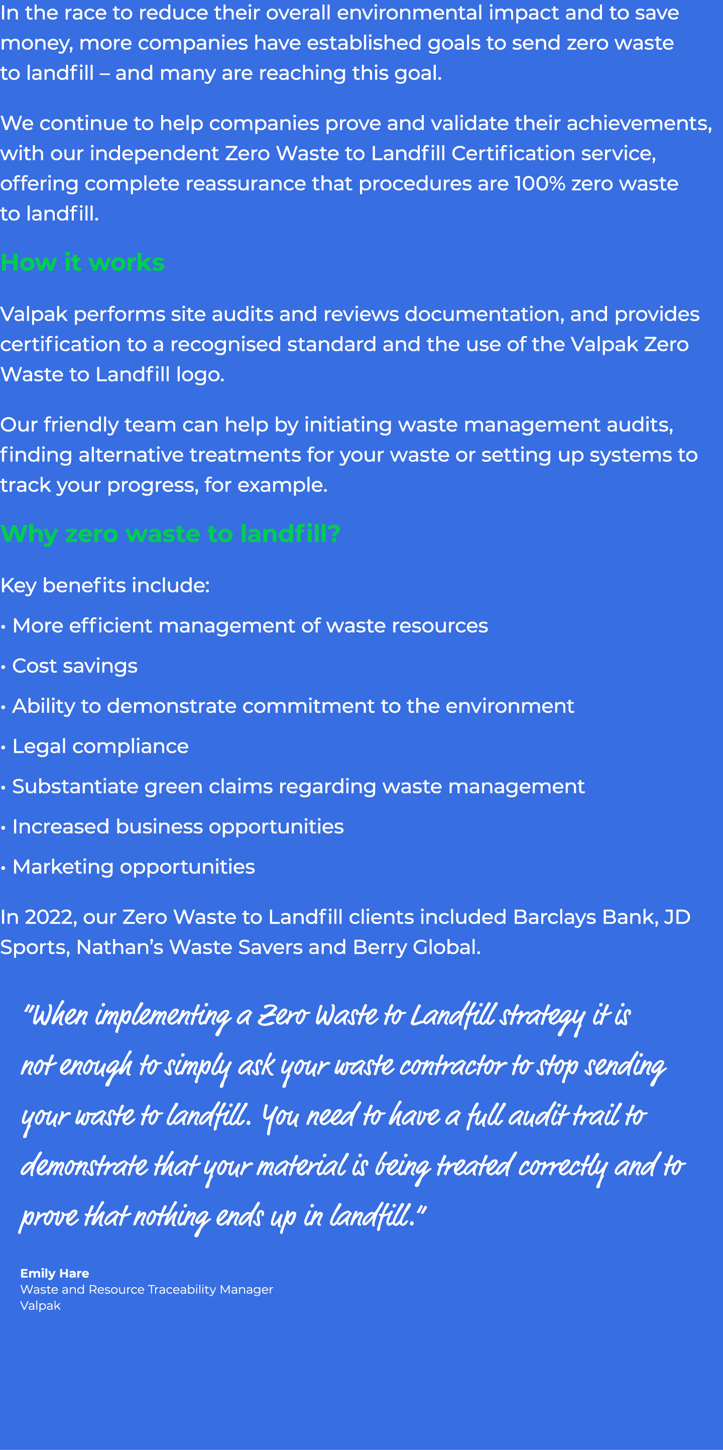 In the race to reduce their overall environmental impact and to save money, more companies have established goals to ...